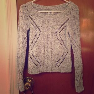 Woven cotton sweater