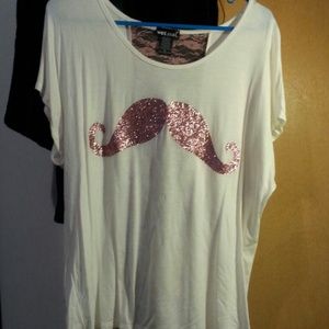 Pink mustache shirt