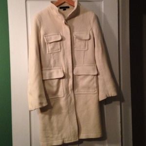 Express ivory wool coat