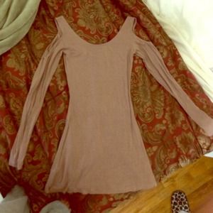 Your Eyes Lie Blush Cold-Shoulder Bodycon Dress