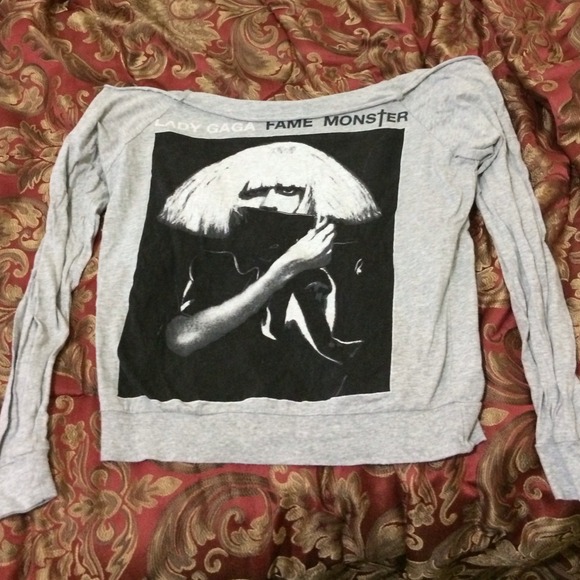 Forever 21 Lady Gaga Off-the-Shoulder Sweatshirt