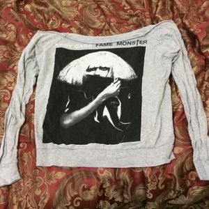 Forever 21 Lady Gaga Off-the-Shoulder Sweatshirt