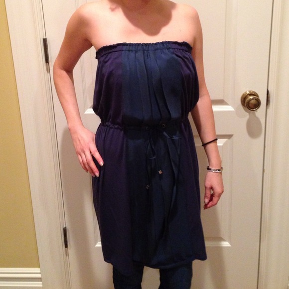 Strapless pleated Doori dress