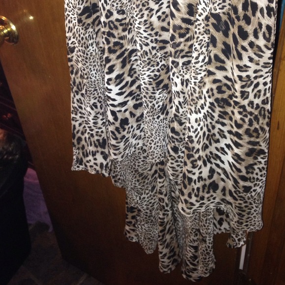 Hi- Lo Taupe / Black / Brown Dress - Picture 2 of 3