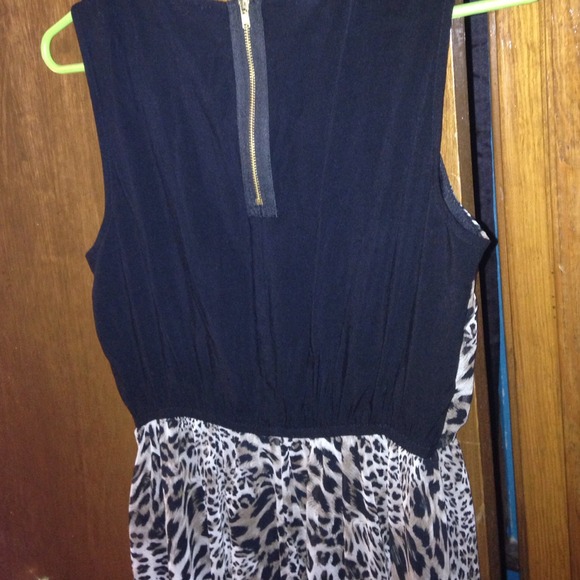 Hi- Lo Taupe / Black / Brown Dress - Picture 3 of 3
