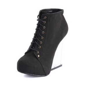 🙅SOLD❗️🙅Charlotte Russe Wedge Booties Size 6