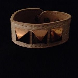 White bracelet with studs