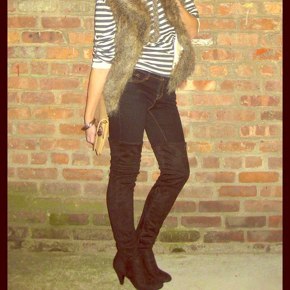 STEVE MADDEN Over the knee black boot!