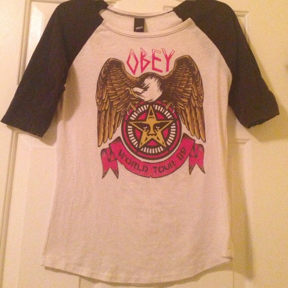 Obey baseball tee