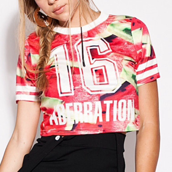 Bright Watermelon Crop Top