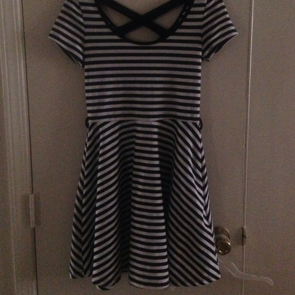 Black and white stripe skater dress!