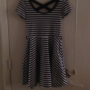 Black and white stripe skater dress!