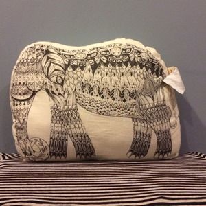 Off white elephant pillow