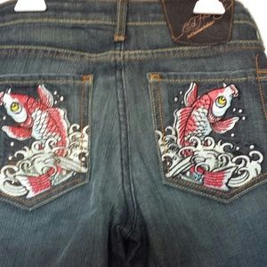 Ed Hardy Koi Fish Jeans