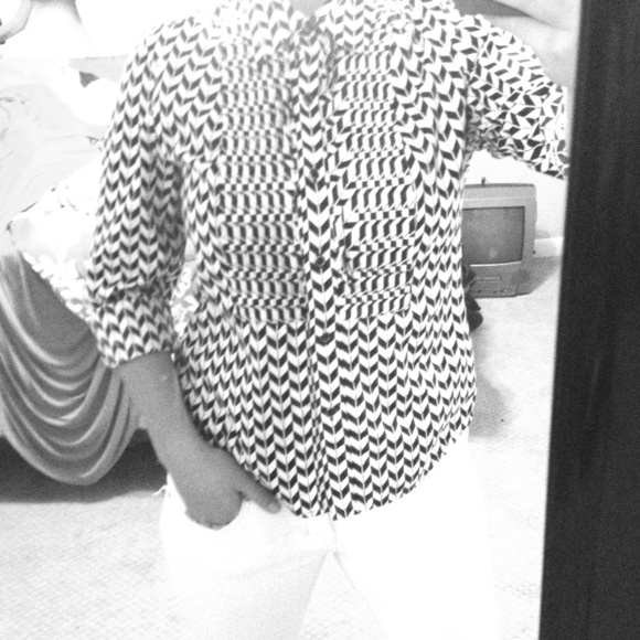 Black and white dress shirt