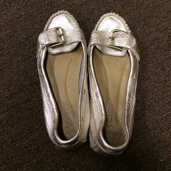 JCREW GOLD buckle flats!!