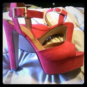 Red pinup heels