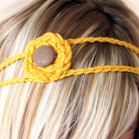 Handmade Mustard Hair Band - Picture 2 of 4