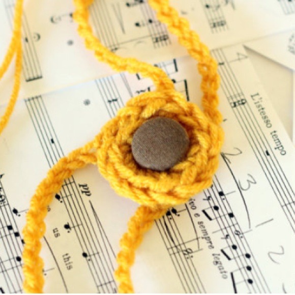 Handmade Mustard Hair Band - Picture 3 of 4