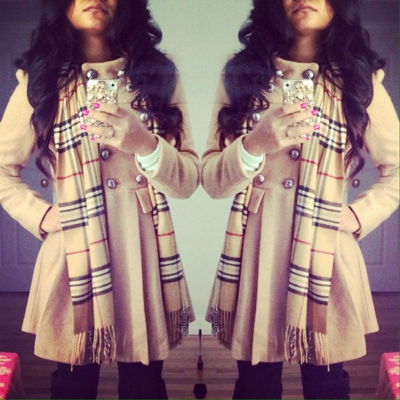 Skirted Button Trench Coat Jacket
