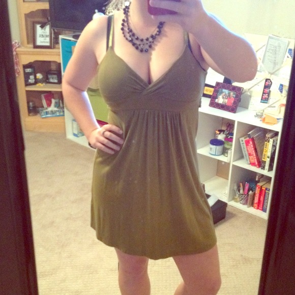 Moss green dress