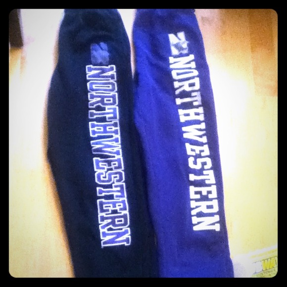 Black n purple northwestern sweatpants