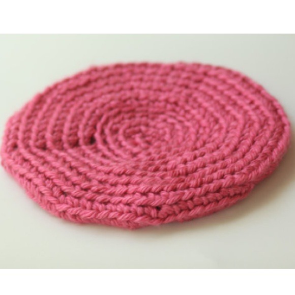 Plush Pink Handmade Beret - Picture 2 of 4