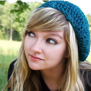 Lovely Handmade Teal Beret