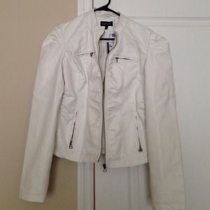 New Look Jackets & Blazers - White Pleather Jacket New Look Jackets & Blazers - White Pleather Jacket