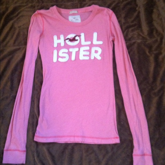 Pink hollister long sleeve knit . Size small.