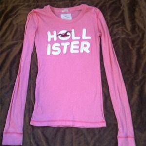 Pink hollister long sleeve knit . Size small.
