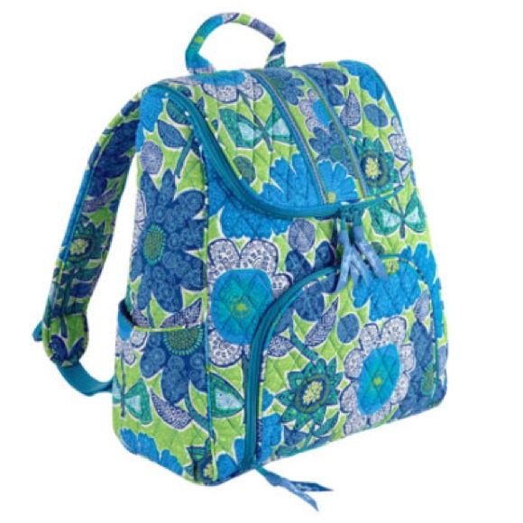 Vera Bradley Double Zip Backpack in Doodle Daisy