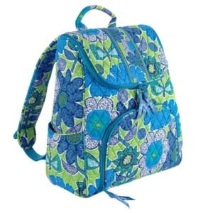 Vera Bradley Double Zip Backpack in Doodle Daisy