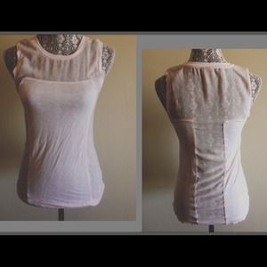 BUNDLED❗️H&M light pink sheer paneled tank