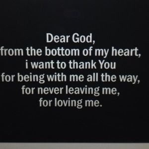 THANK YOU GOD