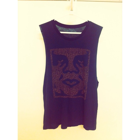 ❌SOLD❌Obey cheetah print tank top
