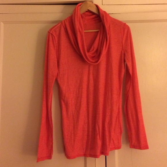 Coral cowl neck shirt