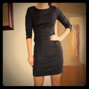 Stretchy tight black dress