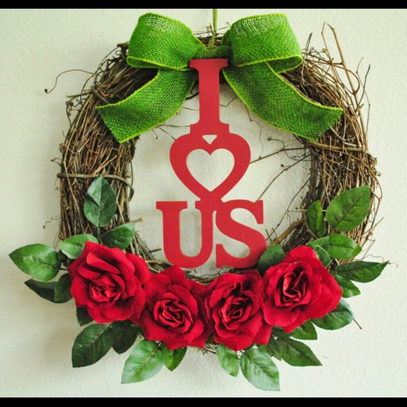 hand made valentine wreath