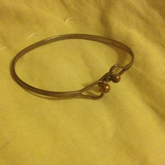 Vintage tiffany & co bangle w/hearts