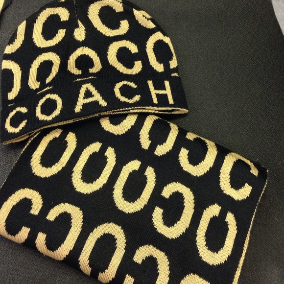 Coach matching hat and scarf