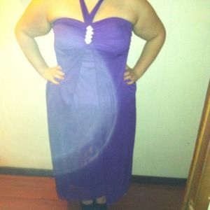 Beautiful Purple formal halter dress