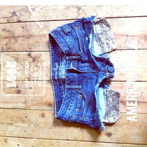 SOLD$$$ Sequin pocket shorts