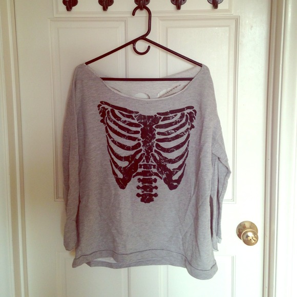 Grey rib sweater