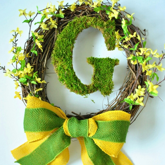 hand made monogram wreath