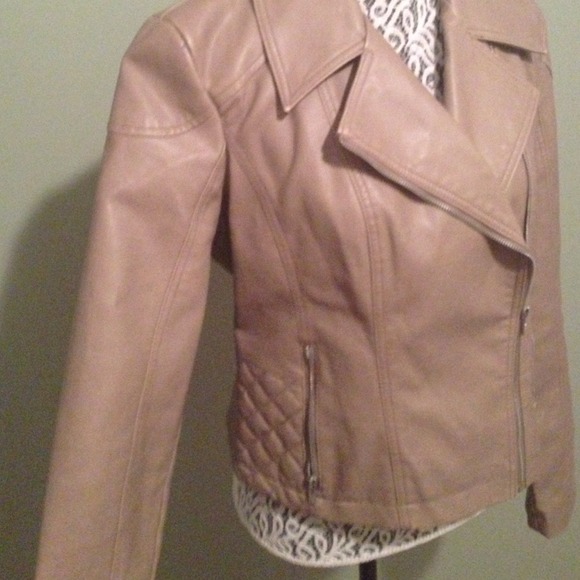 Beige Express Leather Jacket - Picture 2 of 4