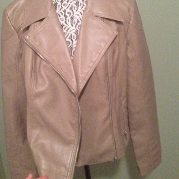 Beige Express Leather Jacket - Picture 3 of 4
