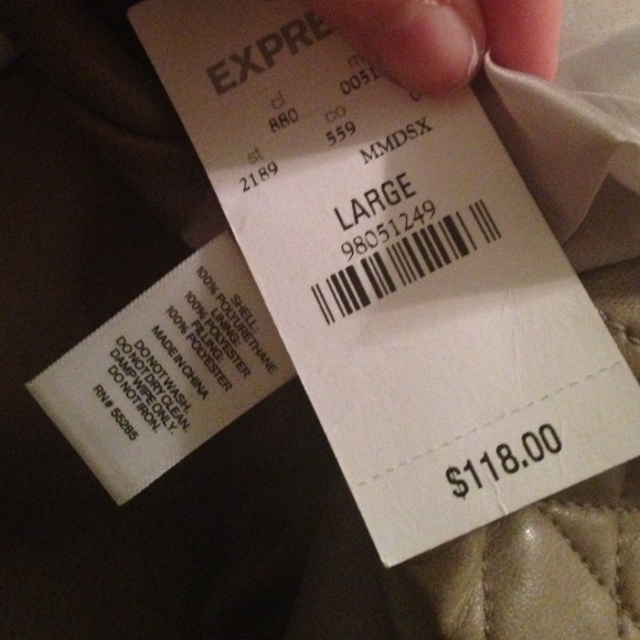 Beige Express Leather Jacket - Picture 4 of 4