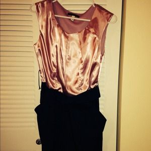 Pink and gray pinstripe Dress