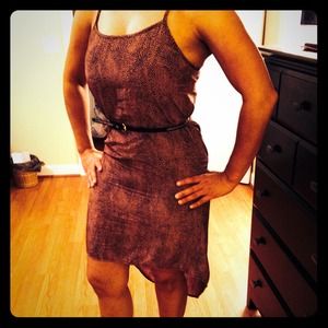 Purple and black leopard dress